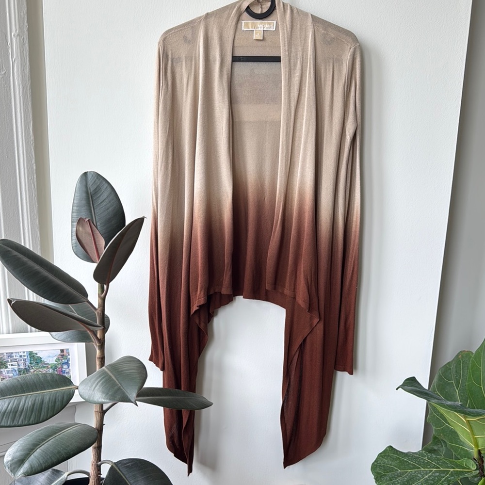 Gradient Open Front Cardigan